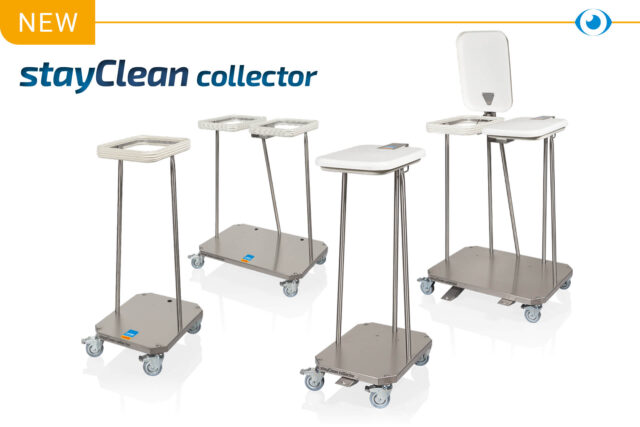 New. stayClean collector. A picture of various laundry and waste collectors