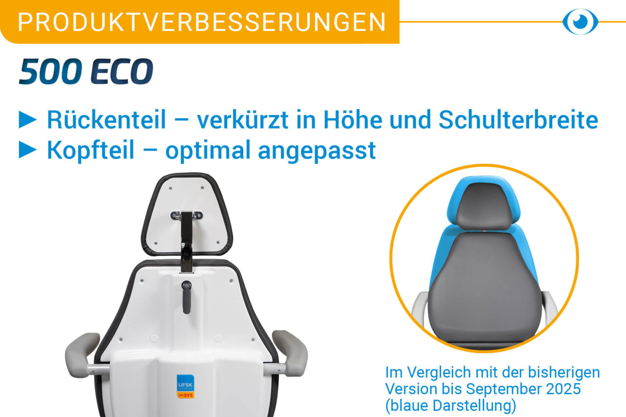 Produktverbesserungen. Behandlungsstuhl 500 ECO