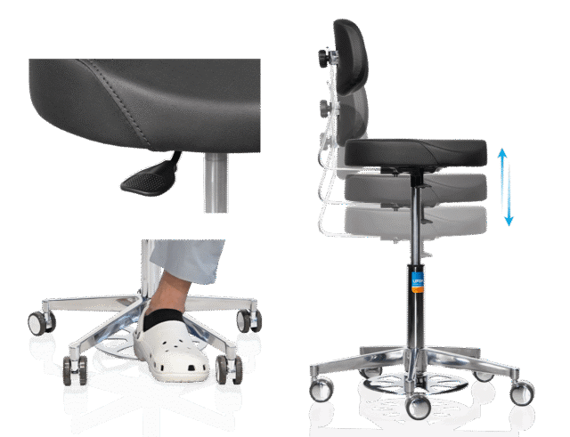 Adjustments of assistant´s chair